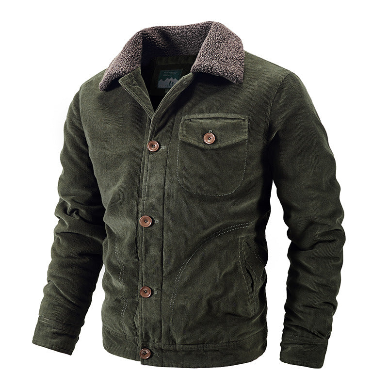 Men's Loose-Fit Fashionable Corduroy Jacket